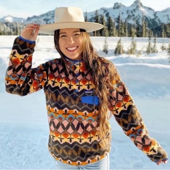 Patagonia Synchilla Snap-T Fleece Pullover Companions Big Anthos Pink XS - Picture 2 of 10